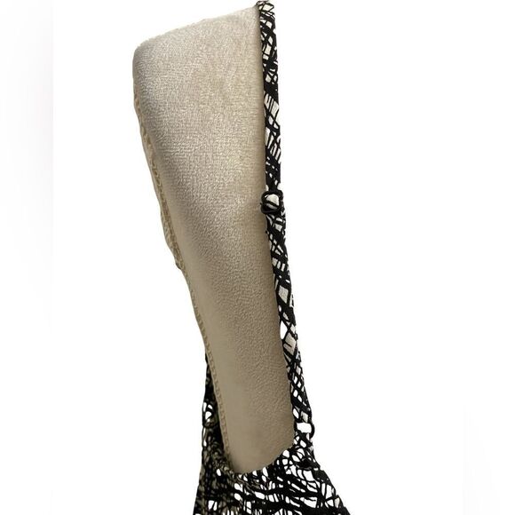 Intermix Black & White Designed 100% Silk Slip Dress w/Cut Outs (Large) - Picture 11 of 13